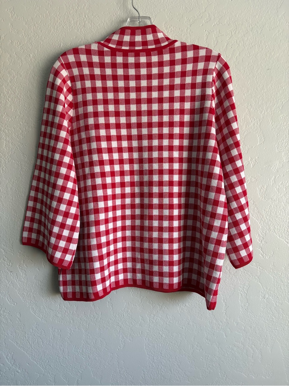 ❤️NEW entro Red and White Gingham Knit Top - Picture 8 of 9
